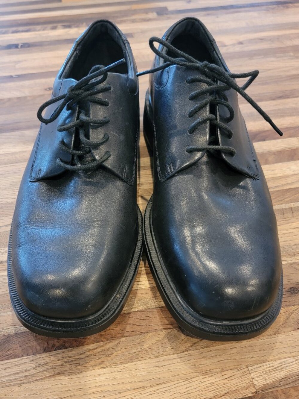 Rockport Margin Black Leather Lace Up Men's Oxford Dress Shoes